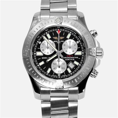 breitling colt chronograph black face|Breitling colt chronograph for sale.